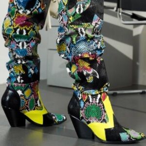 Colorful Snake Print Pants